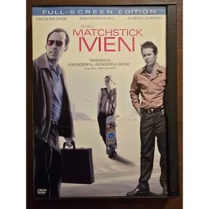 Matchstick Men (DVD, 2004, Full Screen, Cage, Rockwell,‎ Lohman, Excellent Cond